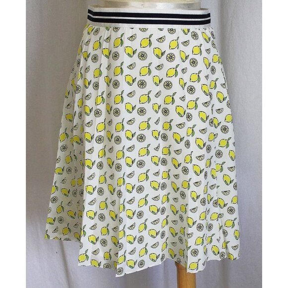 J CREW FACTORY PLEATED SKIRT COLOR LEMON SIZE 0 NEW G5888 - Picture 1 of 4